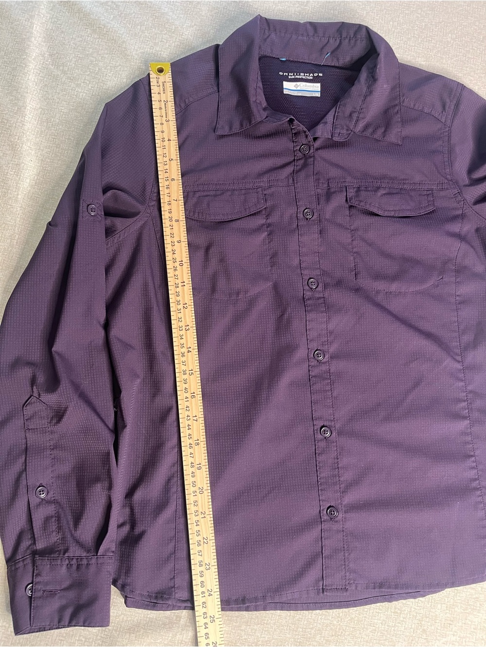 Columbia Women’s Purple Long-Sleeve Hiking/Fishing Shirt - Picture 5 of 6